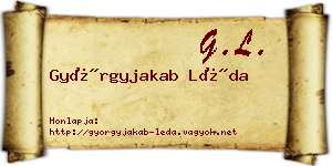 Györgyjakab Léda névjegykártya
